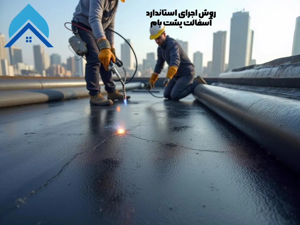 روش اجرای استاندارد آسفالت پشت بام