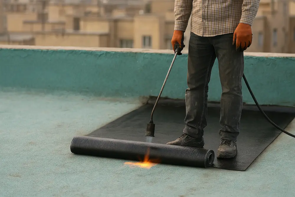 تصویر نصب ایزوگام در فیروزه