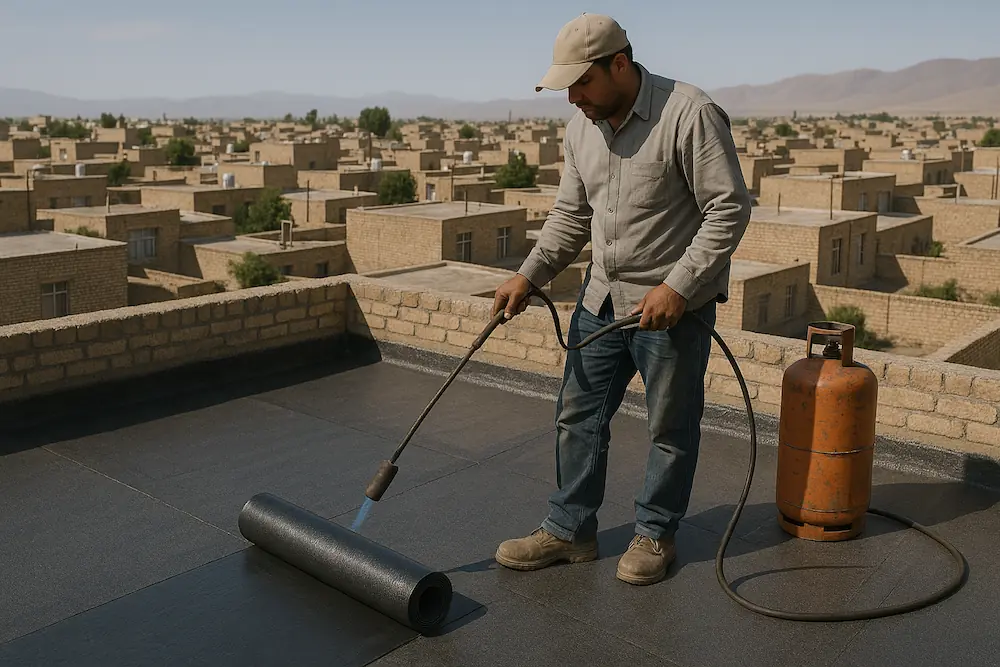 تصویر نصب ایزوگام در ریوش