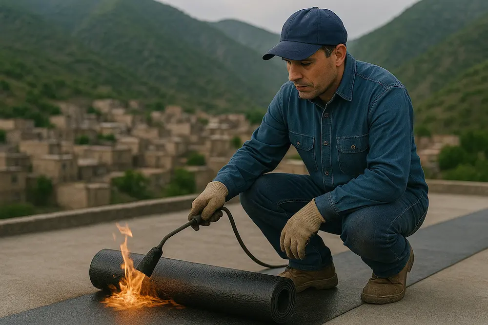 تصویر نصب ایزوگام در هشتجین