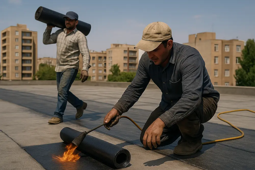 تصویر نصب ایزوگام در ایلخچی