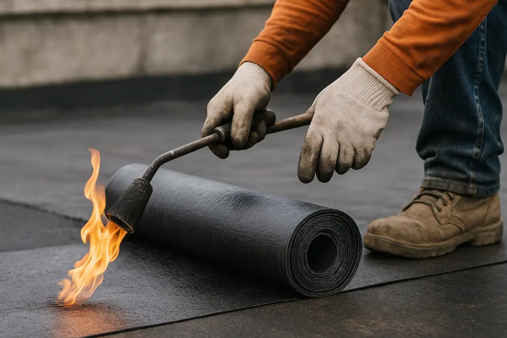 تصویر نصب ایزوگام در زاوه