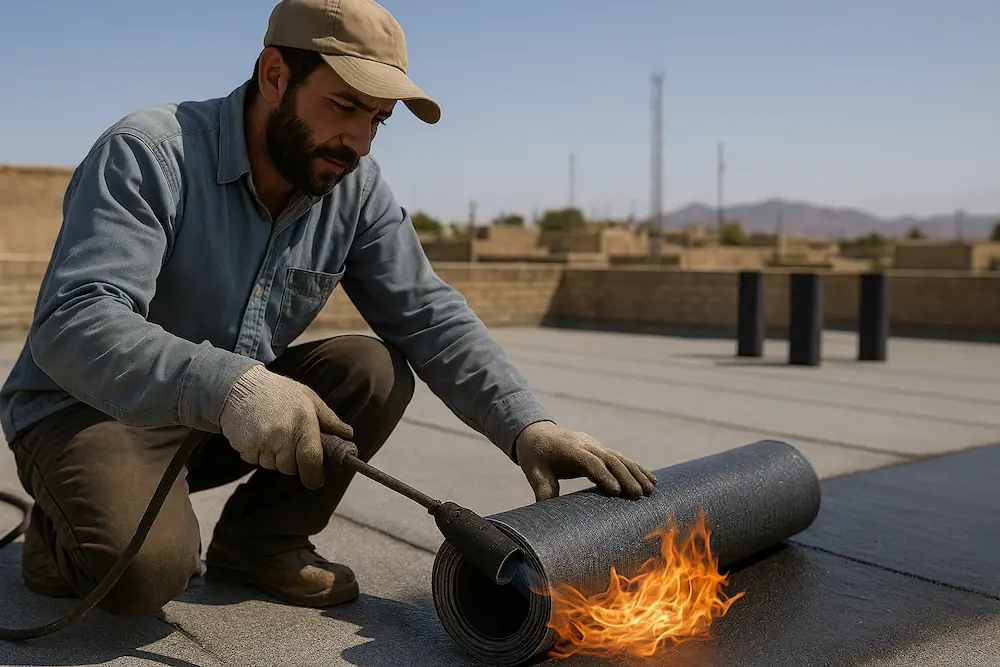 تصویر نصب ایزوگام در بشرویه
