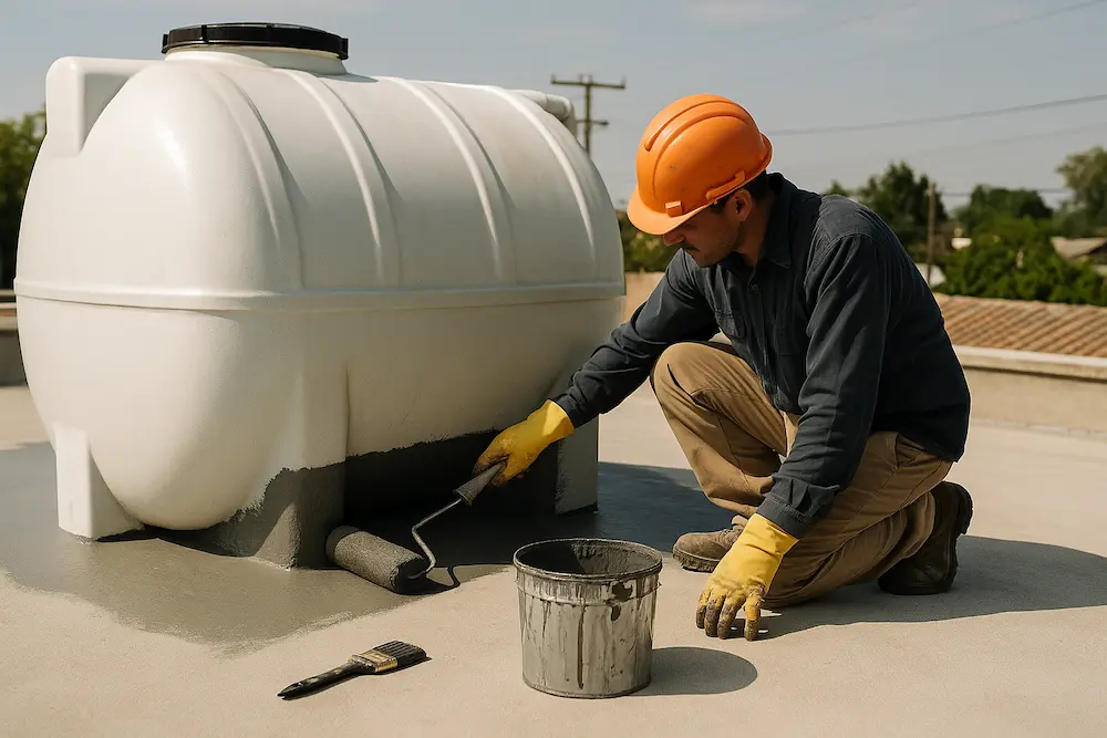 تصویر عایق کاری مخزن آب