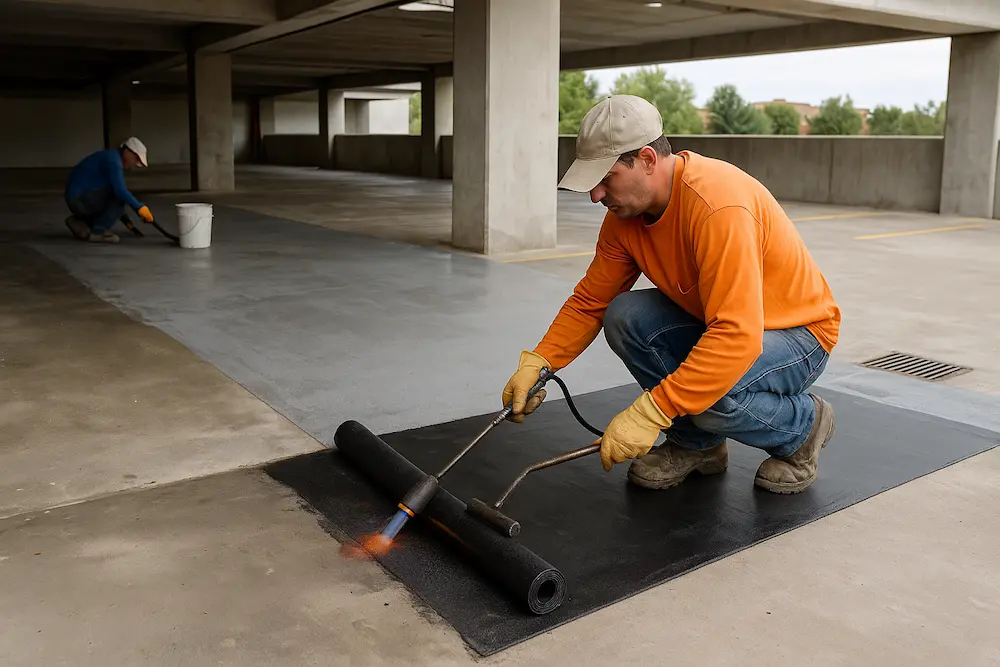 تصویر چه زمانی باید ایزوگام پارکینگ انجام شود