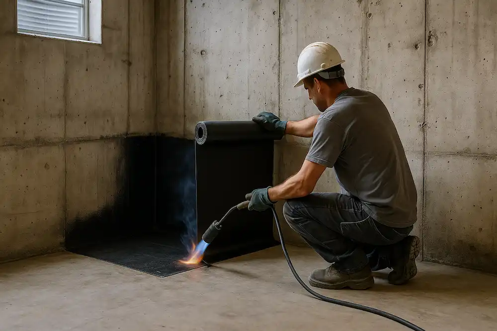 تصویر کنترل کیفیت ایزوگام زیرزمین