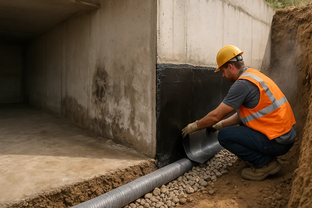 تصویر محاسبه هزینه و زمان رفع رطوبت زیرزمین