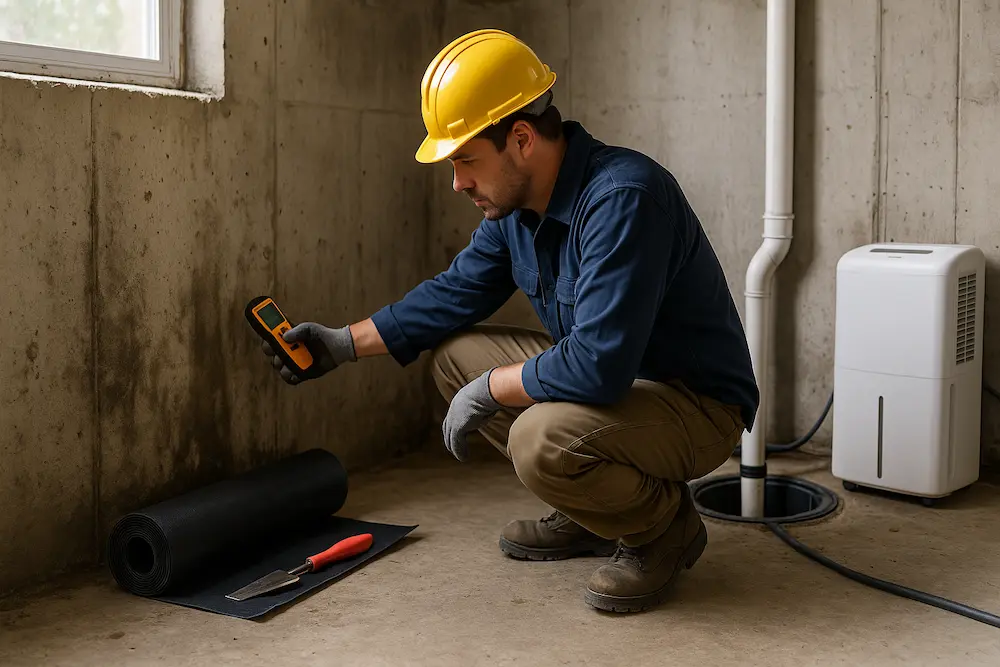 تصویر رفع رطوبت زیرزمین 