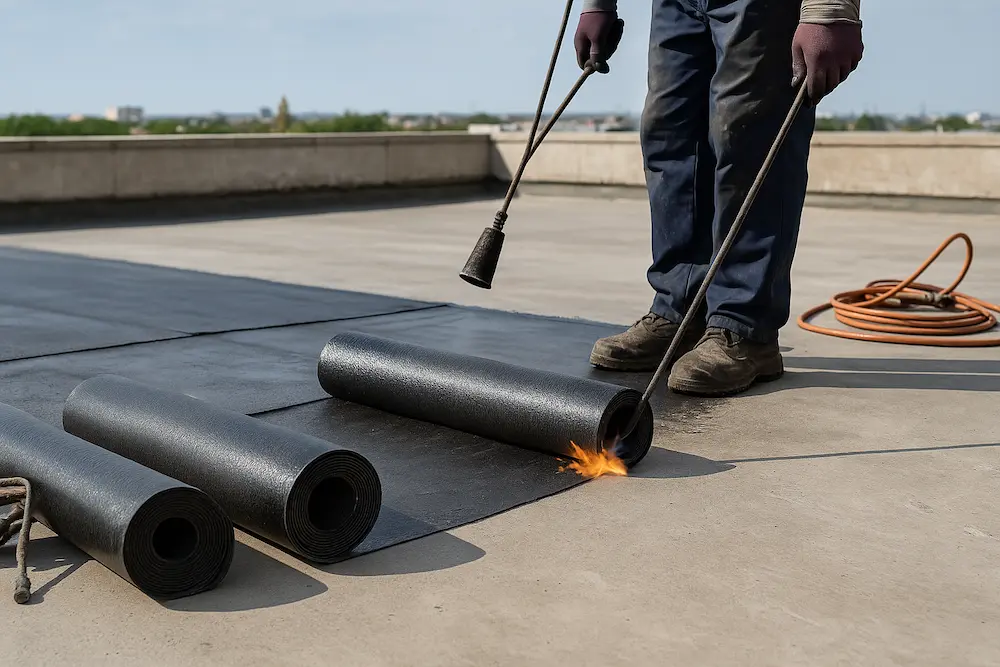 اجرای عایق رطوبتی بام با ایزوگام