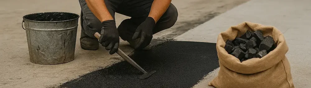 استفاده از قیر خشک