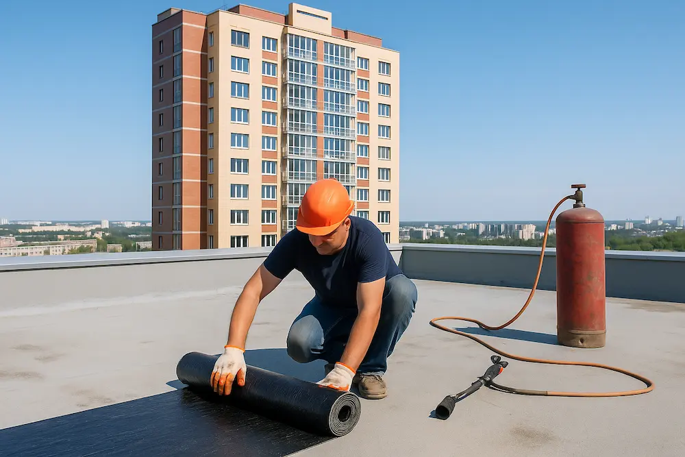 عایق رطوبتی ساختمان بلند؛ راهنمای خرید و نصب ایزوگام حرفه ای اجرای عایق رطوبتی روی بام ساختمان بلند