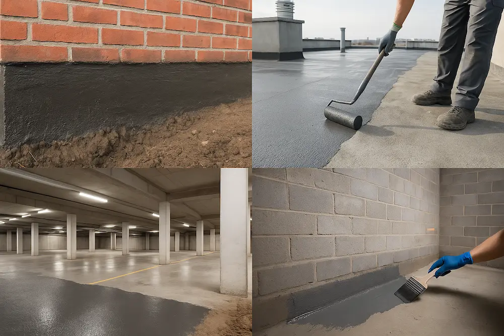 عایق رطوبتی بیرونی یا داخلی؛ راهنمای کامل انتخاب در ساختمان عایق رطوبتی دیوار، پشت بام، پارکینگ و فضای زیرزمین