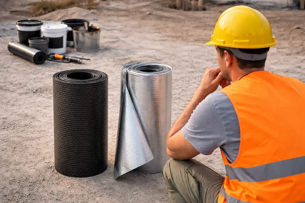 انتخاب عایق حرارتی ساختمان؛ راهنمای فنی، مقایسه و خرید مطمئن مقایسه ایزوگام فویلدار و معمولی